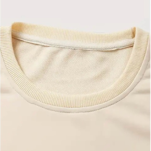 NEW WIFEY Letter Print Pullover Sweatshirt, Casual Long Sleeve Crew Neck Size L - Picture 3 of 5